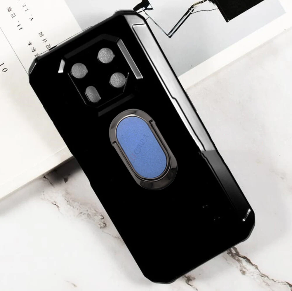Rugged Back Ring Holder Bracket Phone Case with TPU Soft Silicone
