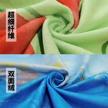  Beach towel quick drying and water absorption microfiber double-sided velvet active printing swimming beach towel shawl 