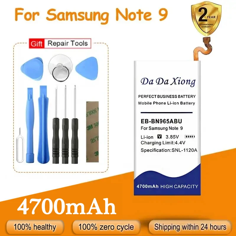 

EB-BN965ABU аккумулятор для Samsung Galaxy Note 9, N960U, SM-N9600, N9600, SM-N960F, N9600, 4700 мАч, вспомогательный инструмент