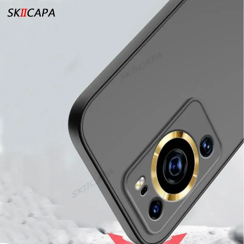 Matte Translucent Phone Case with Camera Lens Protection and Shockproof Design