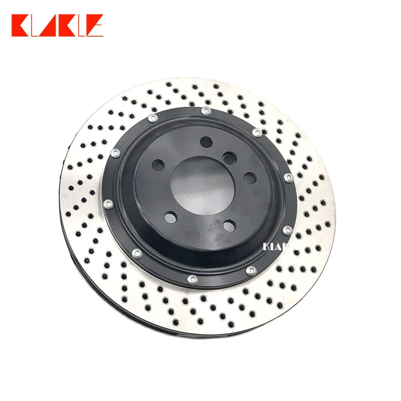 KLAKLE 320*30MM Drilled Brake Disc Black Color Center Bell For Cutomize Client