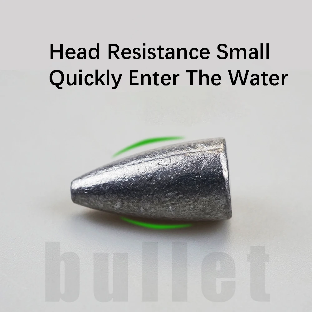 Premium Lead Sinker Fishing Weight Set - 10-Piece Bullet Weights