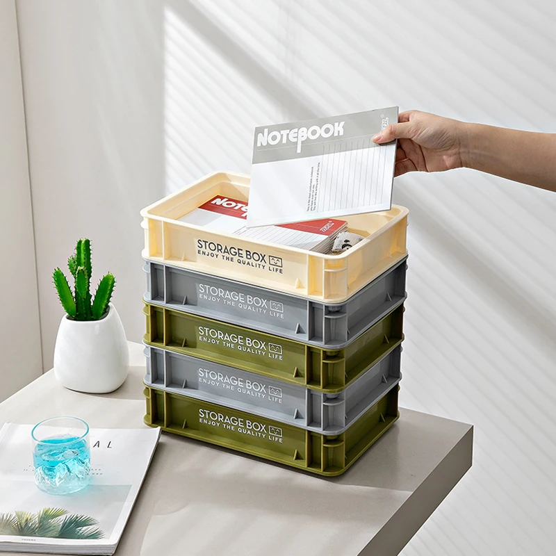 Stackable Document Organizer,Industrial-style Square Storage Box,Camping Organizing Box,Desktop Storage Basket,Office Supplies