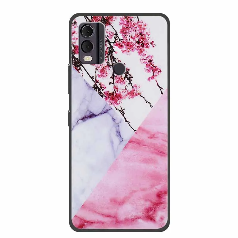 Stylish Marble Silicone Phone Case - Soft TPU Cover with Cool Design