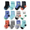 6 Pairs Kids Non-Slip Socks Cute Cartoon Dinosaur Pattern Boys Floor Socks Comfortable Breathable for Toddler Learning to Walk 1