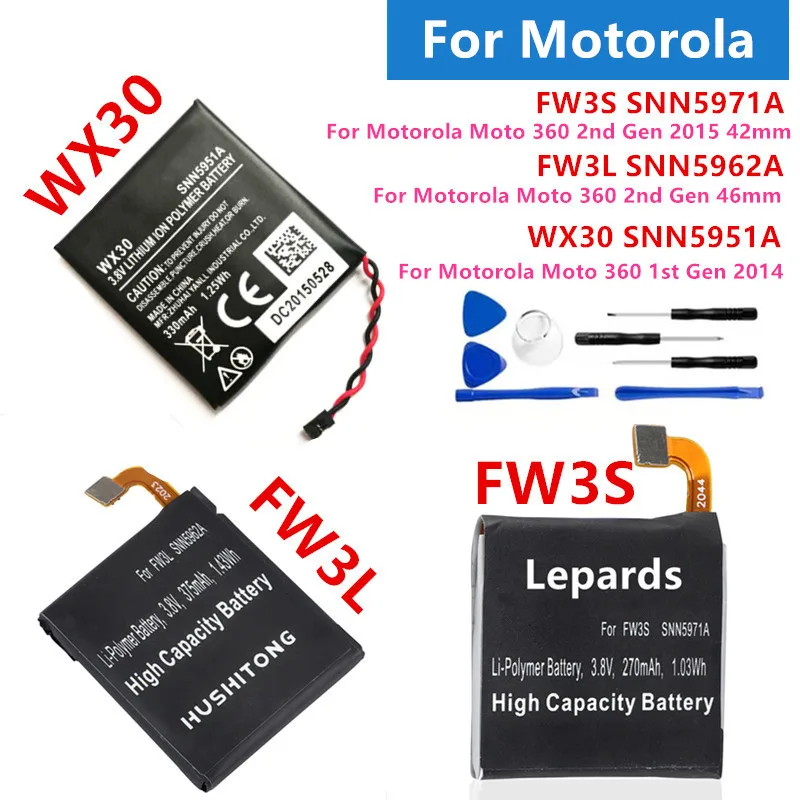 Original 360 esporte 360sp bateria para motorola moto 360 2nd gen 2015