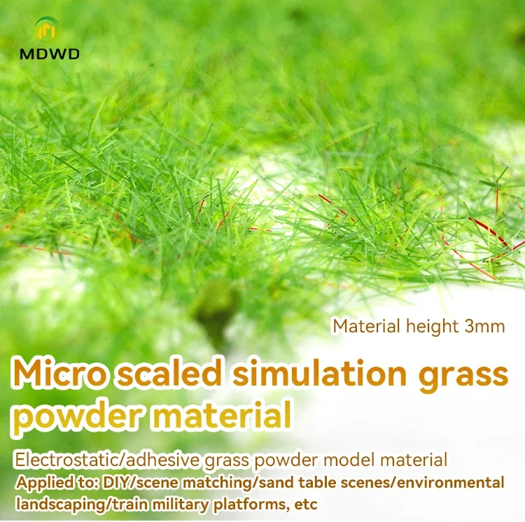 30 gr/beutel 3mm Statische Gras Baum Pulver Beflockung Laub HO OO N Z Skala Eisenbahn Zug Landschaft Militär Szene garten Dekoration – Detail 1