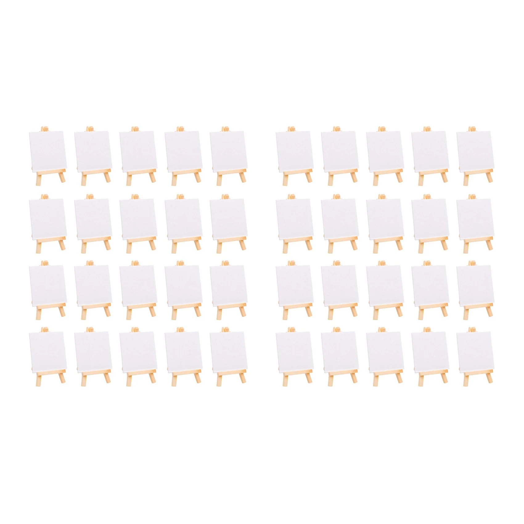 이젤, 그림 캔버스 패널이있는 40Pcs 미니 캔버스 드로잉 보드, 미술 그림 파티 용품에 적합