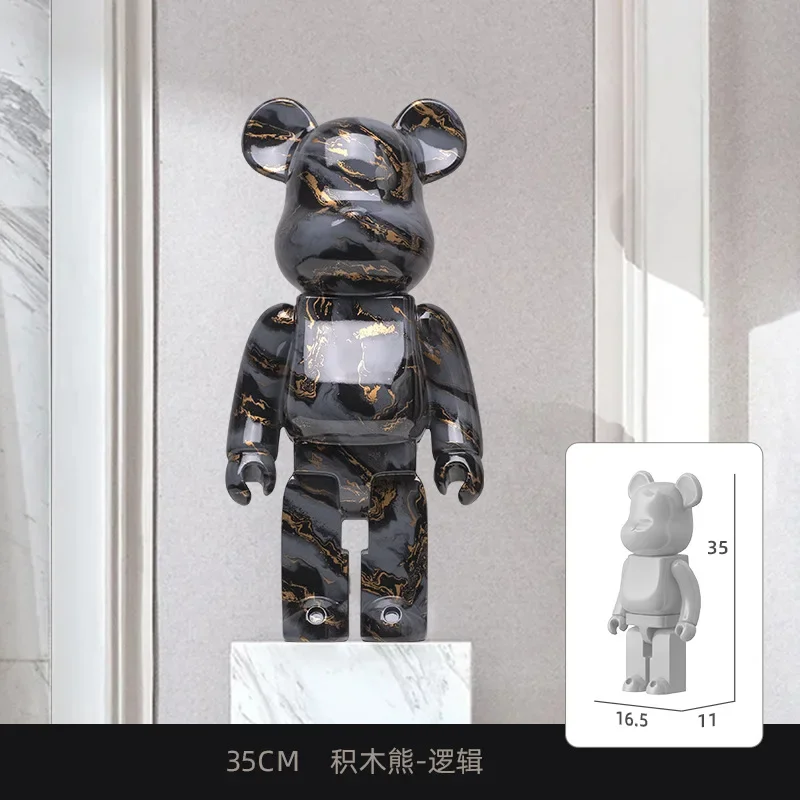 

Black Sands Low Luxury Wine Cabinet Decoration 35cm Violent Bear Brick Decoration Office Desk and Living Room Decoration