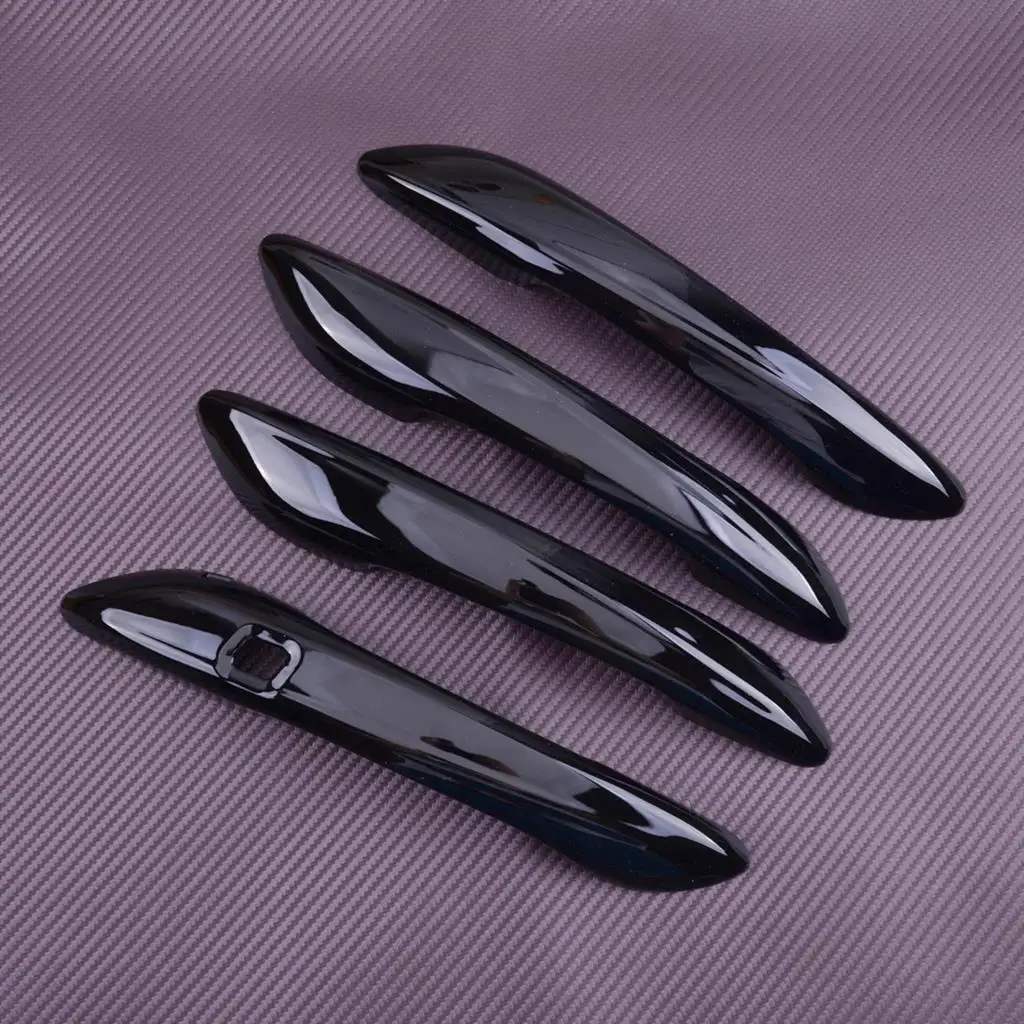 

4Pcs Car Exterior Front Rear Left Right Door Handle Cover Trim Set ABS Plastic Glossy Black Fit For Hyundai Elantra 2022 2021