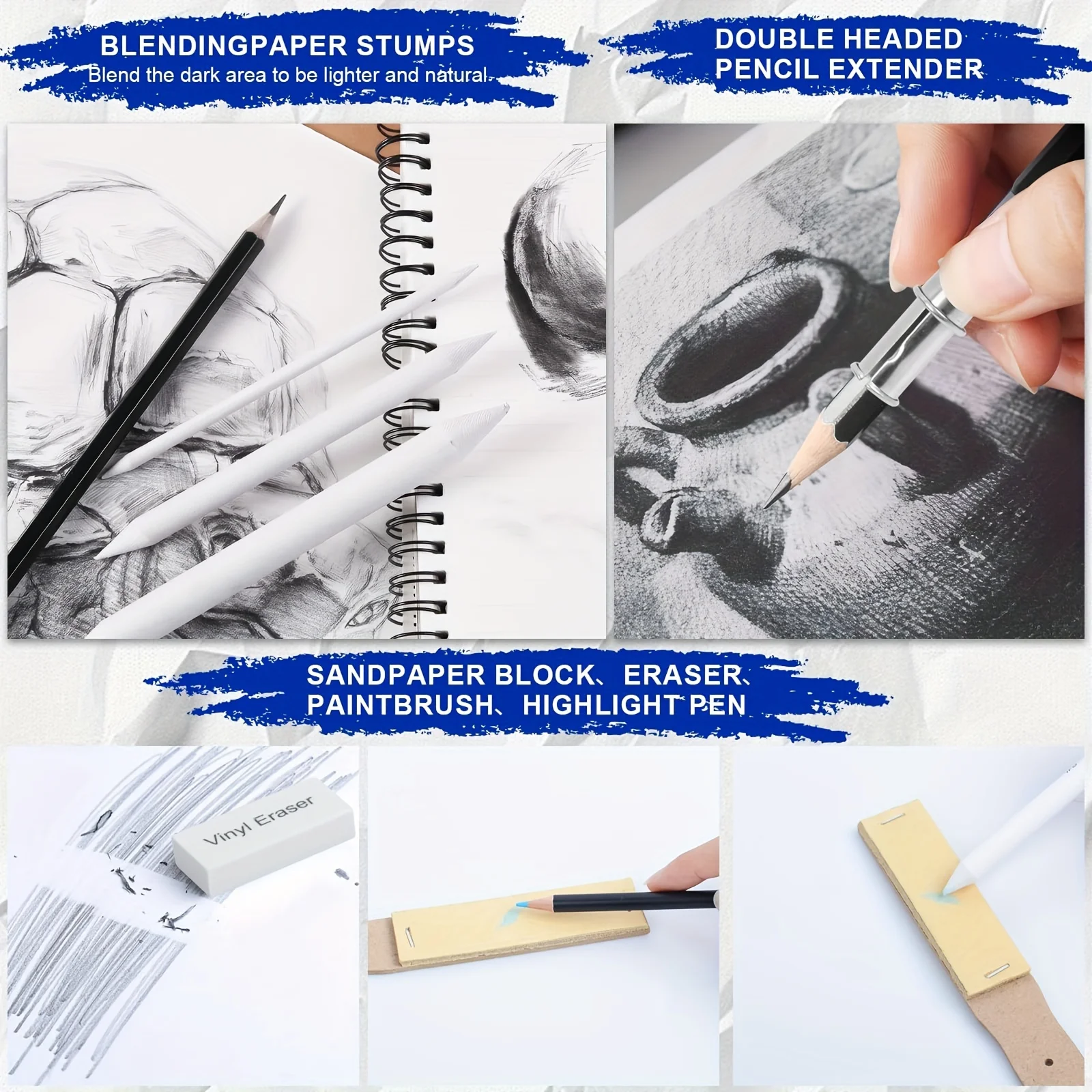 Sketching Pencil Set 76 Pack Drawing Supplies Include Watercolor Pad Watercolor Metallic Pencils