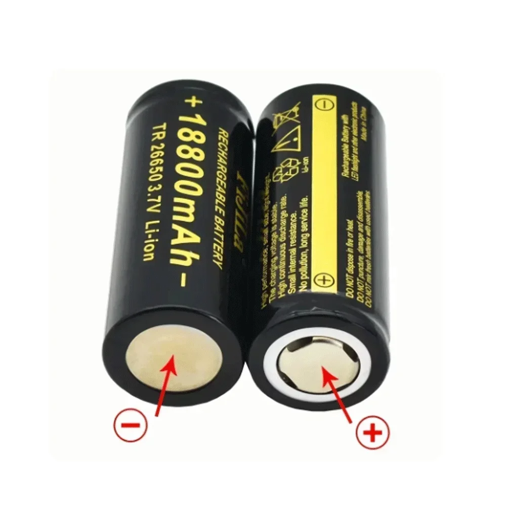 Rechargeable Battery 26650 18800mAh 3.7V 50A + charger