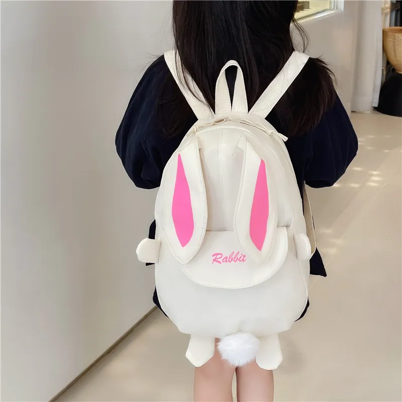Cute rabbit schoolbag girls kids school backpack bunny bookbag primary school boys satchel children animal pattern toys bags