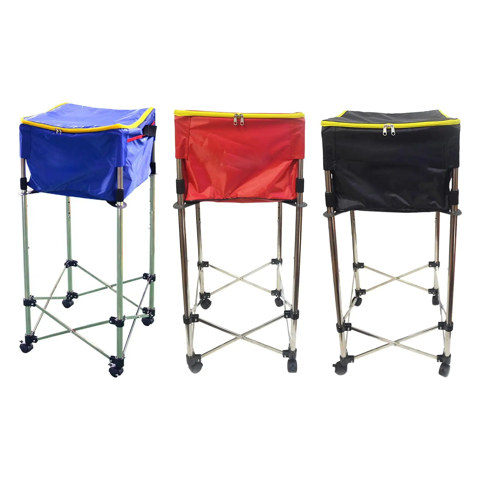 

Tennis Ball Cart Portable Practice Holder Compact Tennis Trolley with Wheels Travel Cart Tennis Ball Stand for Baseball Softball