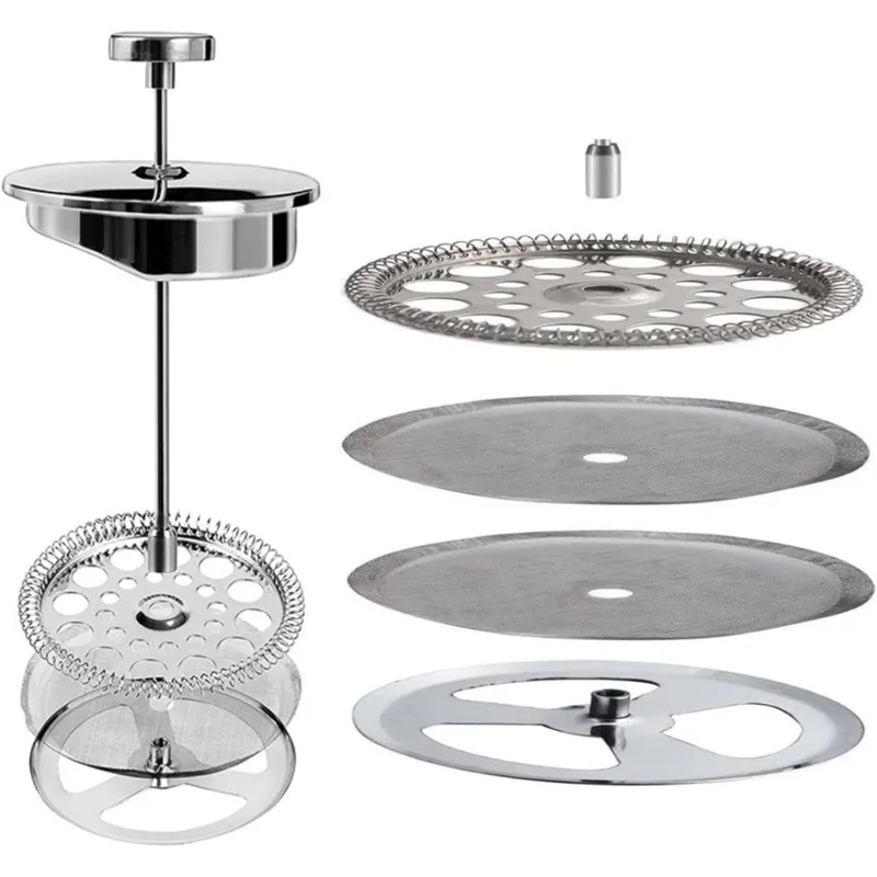 5 pezzi filtro filtro pressa francese universale sostituzione filtro pressa francese in acciaio inox 304 per 1000 ml tazza macchina per caffè francese macchine