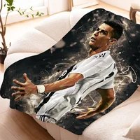 Sofa Blankets for Winter Cristiano Ronaldo Warm Knee Bed Fleece Custom Camping Fluffy Soft Blankets Microfiber Bedding King Size