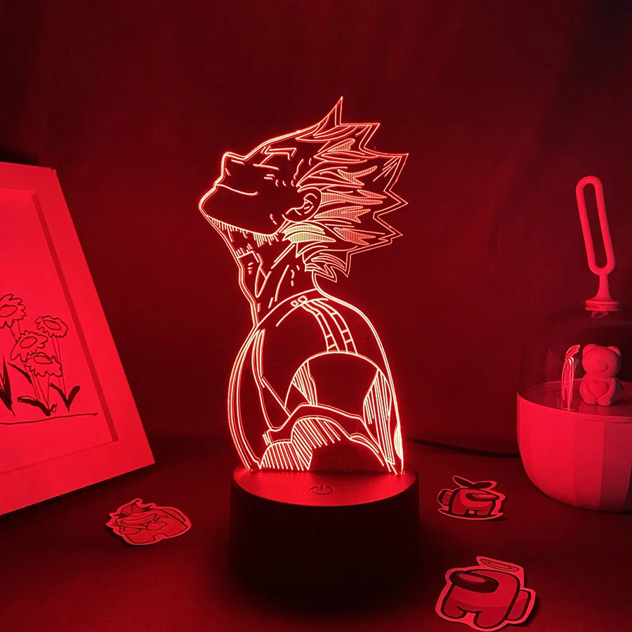 

Anime Haikyuu Figure Kōtarō Bokuto 3D Led Night Light Creative Birthday Gift for Friend Lave Lamp Otaku Bedroom Decor Neon Manga