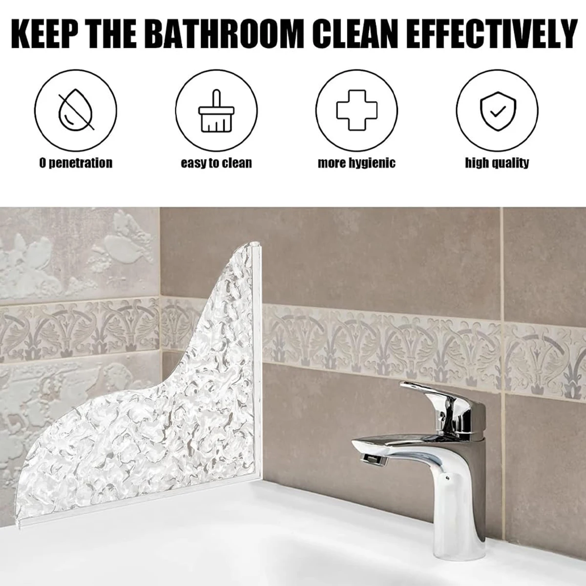 Guard Shower Guards Bathtub Water Corner Bath Tub Shield Screen Acrylic Splashing Bathroom Door Curtain Clear Barrier Sink 2pcs