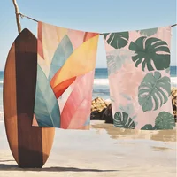 Palm leaves Towel Microfiber Beach Towel Absorbent Quick dry Soft Yoga Swimming Resort Mountain Climbing Towel 1