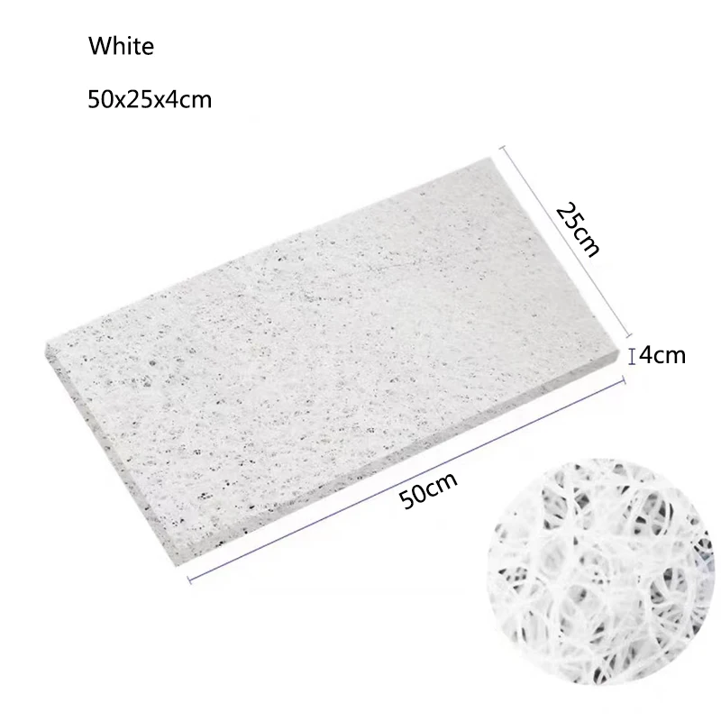 Aquariumfilter, super dicker biochemischer Filter, Kunststoffgeflecht, Rattanschwamm für Aquarien, Bio-Baumwollschaum, Skimmer, Neu, 4 cm – Detail 10