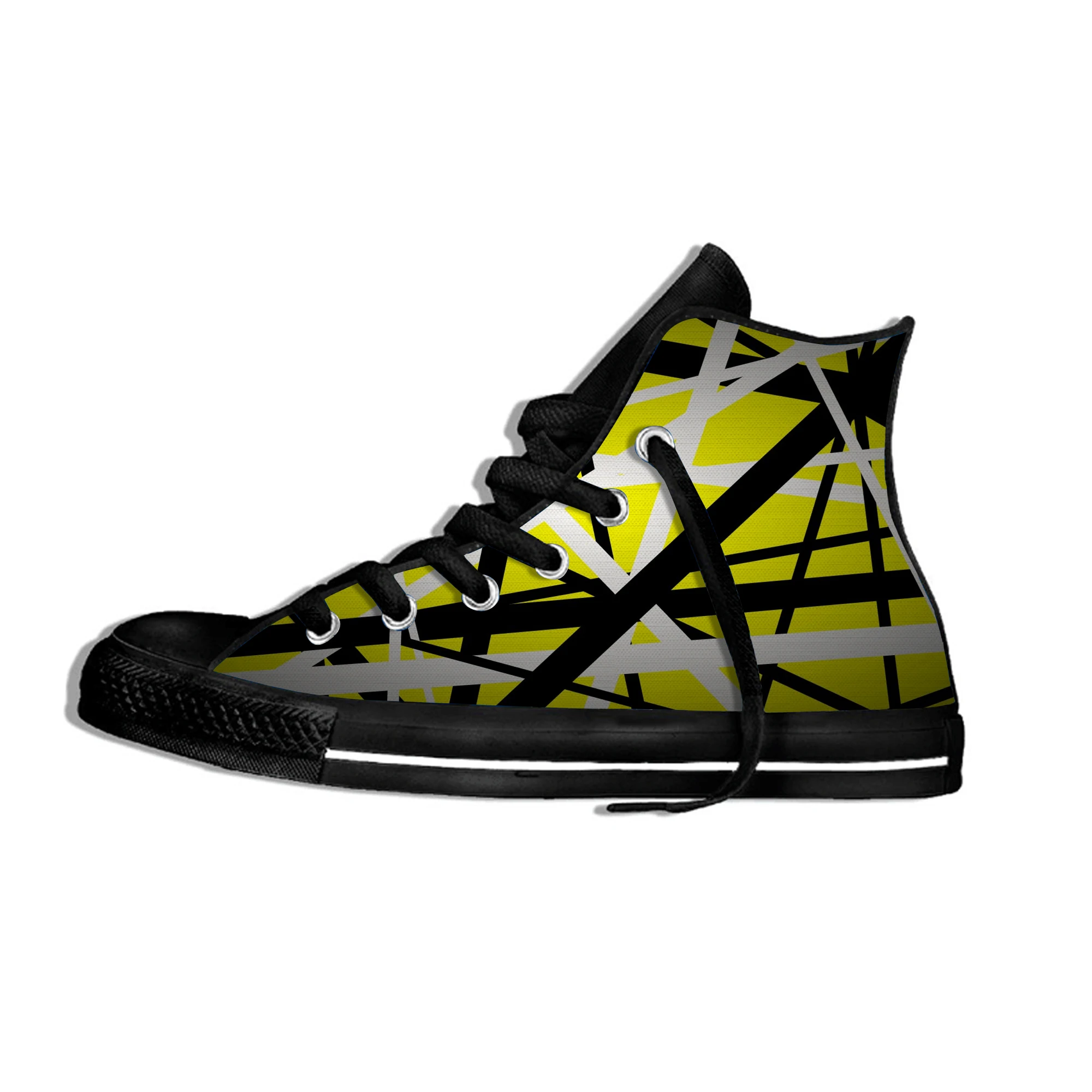 

Hot EVH 5150 STRIPES Music Rock Band Fashion Funny Classic Lightweight High Top Cloth Shoes Men Women Casual Breathable Sneakers