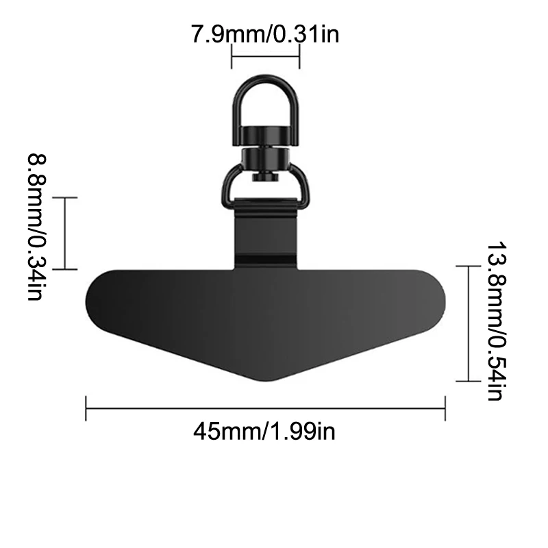 Steel Phone Lanyard with Anti-Lost Gasket and Metal Clip Strap