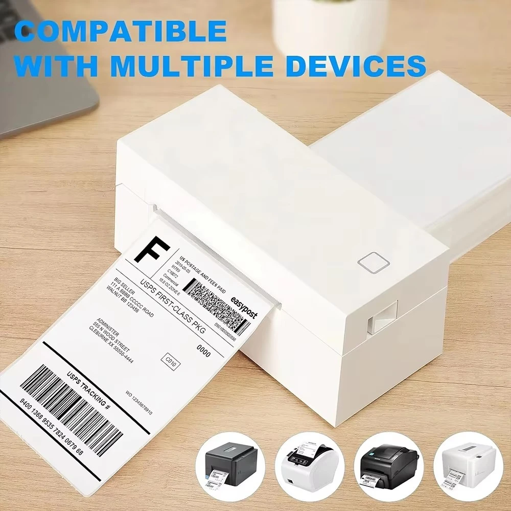 4x6인치 열전사 배송 라벨 프린터용 배송 라벨 100/500개, 100x150mm 비즈니스용 열전사 라벨 용지, 택배 운송장