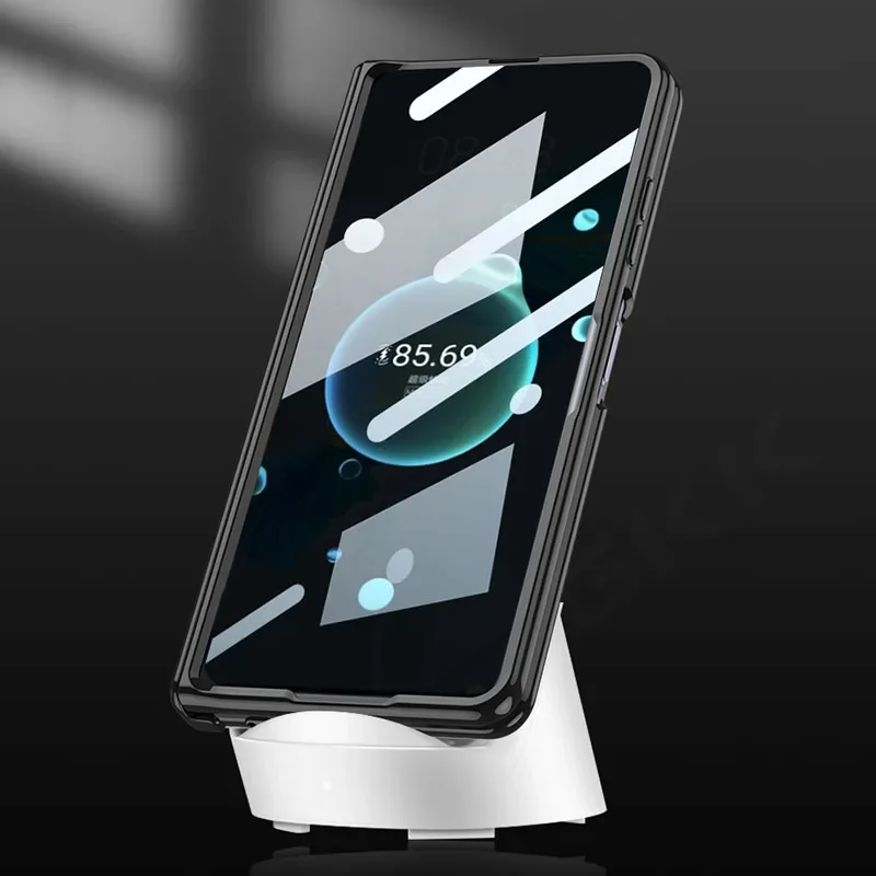 Luxury Plating Transparent Case for Honor Magic V2 Magnetic Hinge Outer Screen G