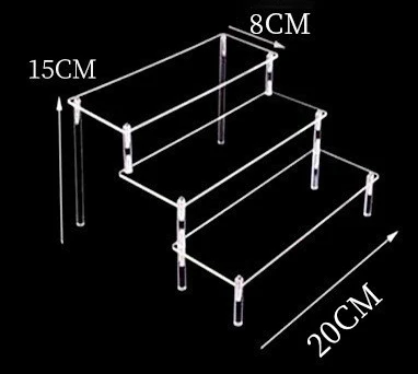 Clear Acrylic Display Stand For Anime Figures Cupcake Shelf Organizer thumbnail 12