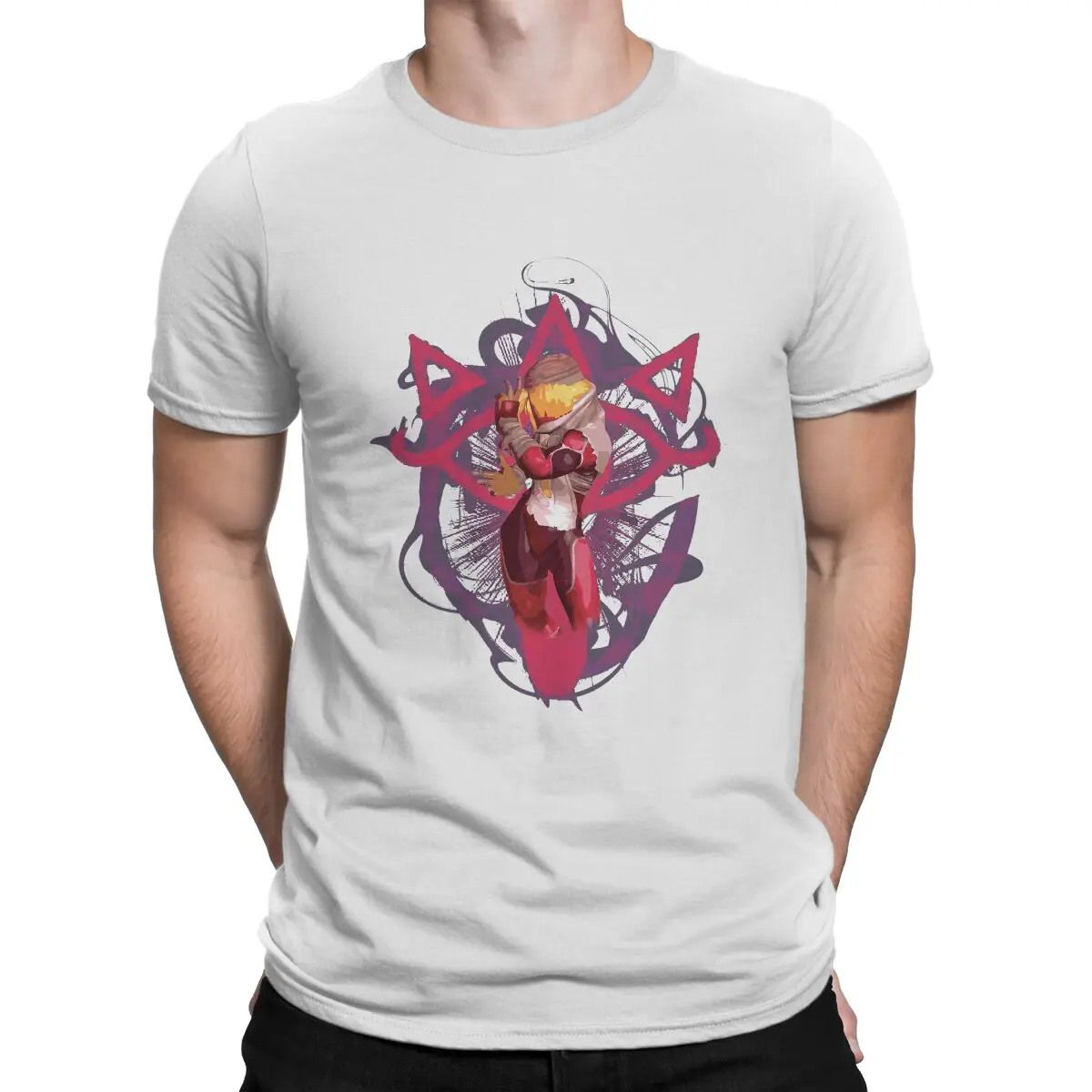 Camisetas Sheik Pose para hombre, algodón, vintage, cuello redondo, Z-Zelda, manga corta, tallas 4XL y 5XL.