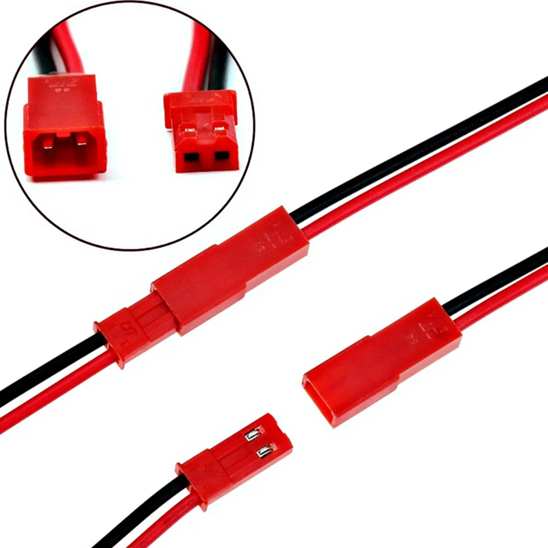 20pcs Male&Female Connector JST Plug Cable DIY 2 Pin Connectors Terminals