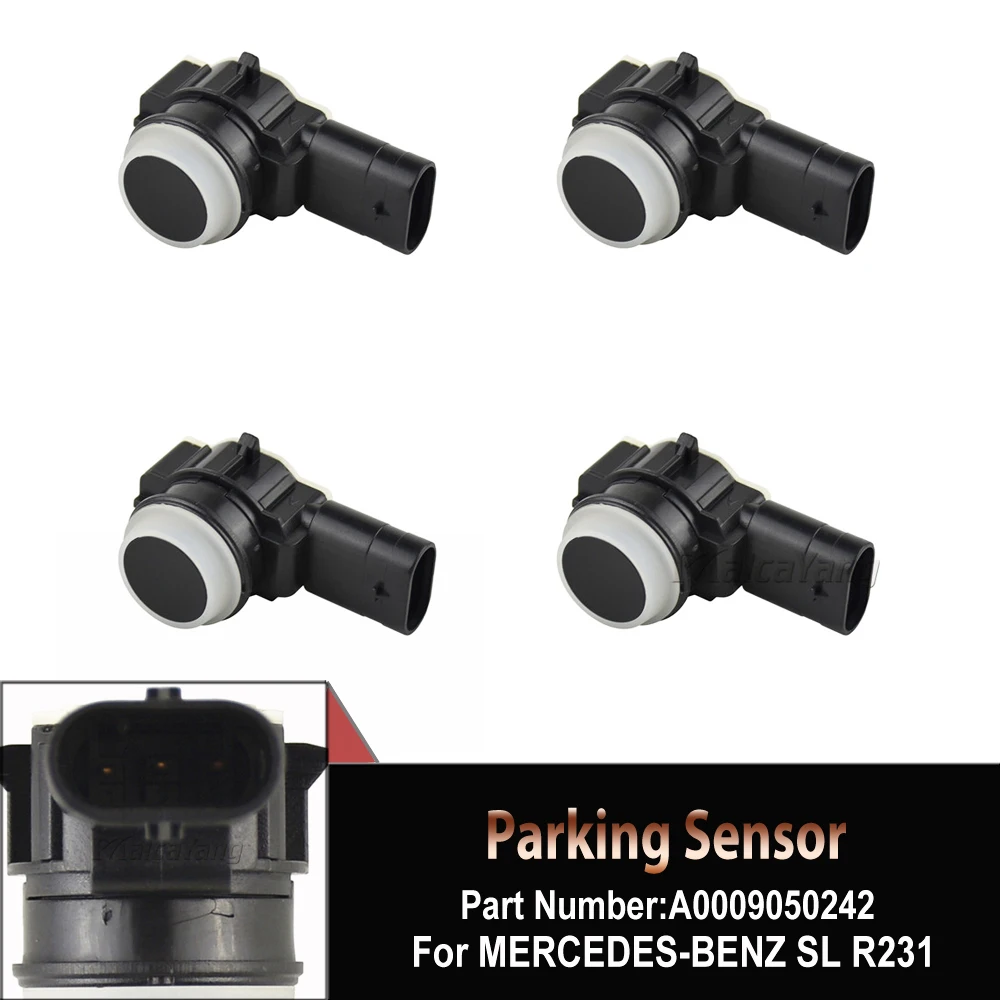 

4PCS PDC Parking Assist Sensor A0009050242 0009050242 Black For Mercedes Benz AMG GT W242 W246 SL W231 W176 GLK 204