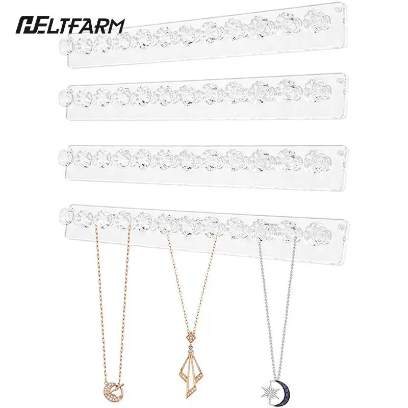 12 In 1 Adhesive Paste Wall Hanging Storage Jewelry Hooks Jewelry Display Organizer Earring Ring Necklace Hanger Holder Stand