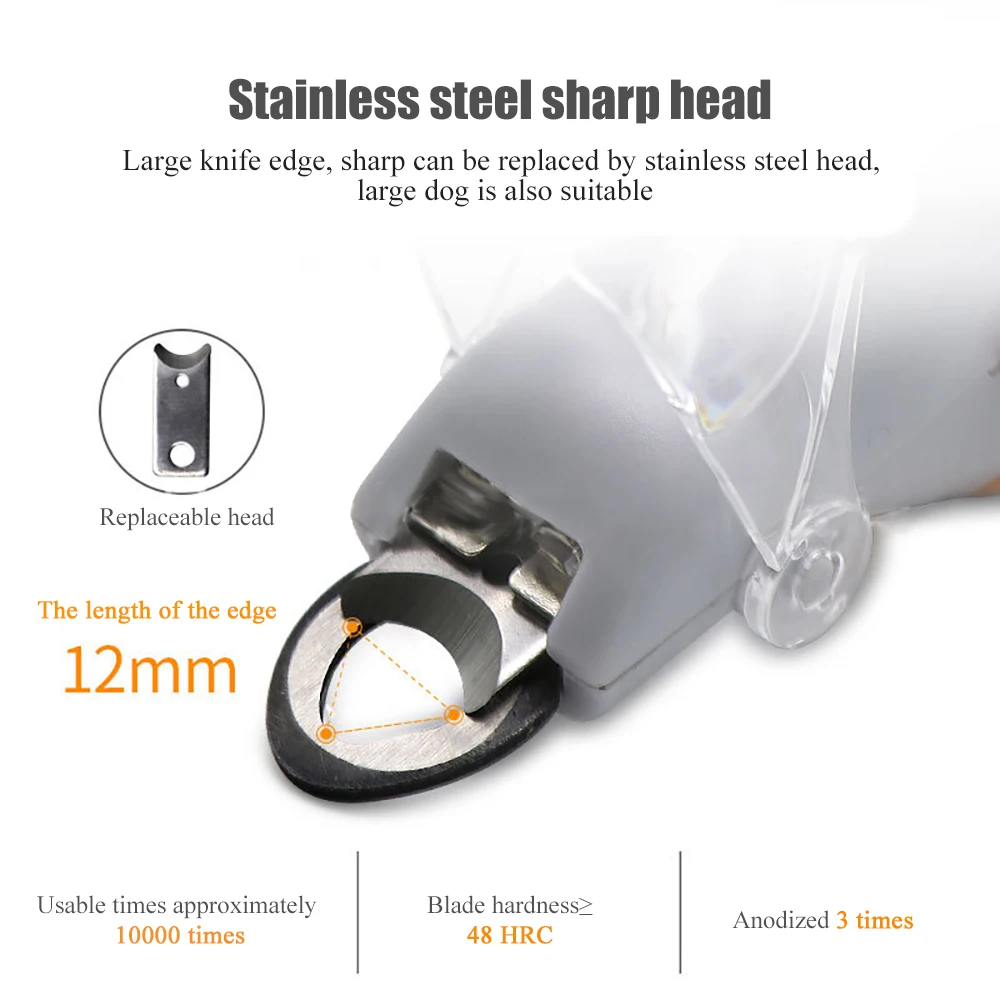 Pet Nail Clipper Scissors Pet Dog Cat Nail Toe Claw Clippers Scissor LED Light Trimmer Grooming Tools Animals Supplies Pet Nail Clipper Pet Nail Scissors