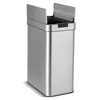 Slim Kitchen Trash Can with Wing Lids, 13.2 Gal Automatic Sensor Garbage Can, Stainless Steel Trash Bin, Hand-Free Infrared 1