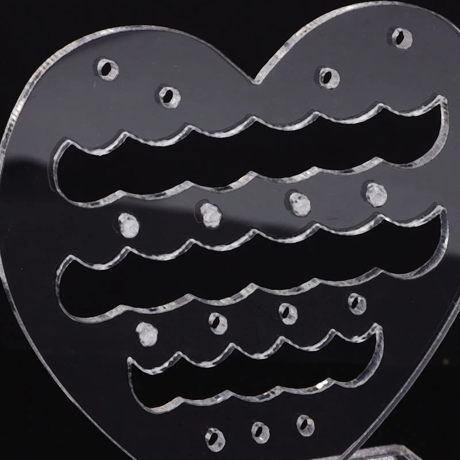 2 Pcs Heart Shaped Earring Display Stand Small Holder Acrylic Jewelry Rack Retail Stands Earrings Organizer 2