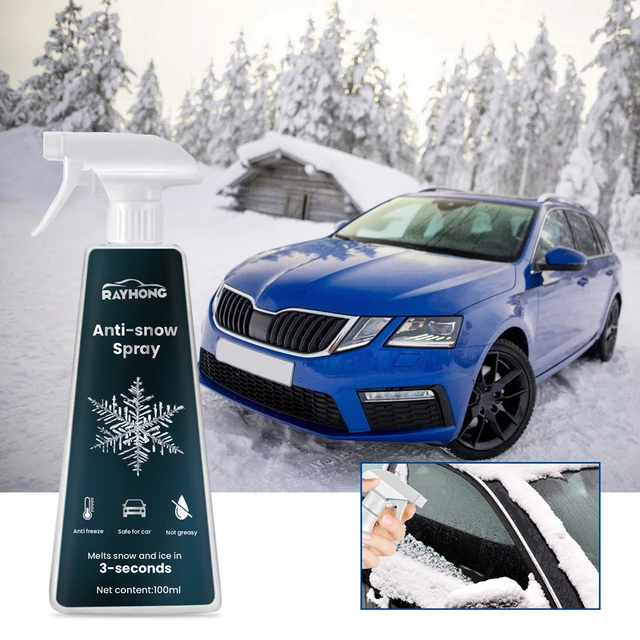 Enteisungsspray für Auto-Windschutzscheibe, Enteisungsmittel für Auto-Windschutzscheibe,  schnelles Eisschmelzspray zum Entfernen von Schnee, Eis und Frost