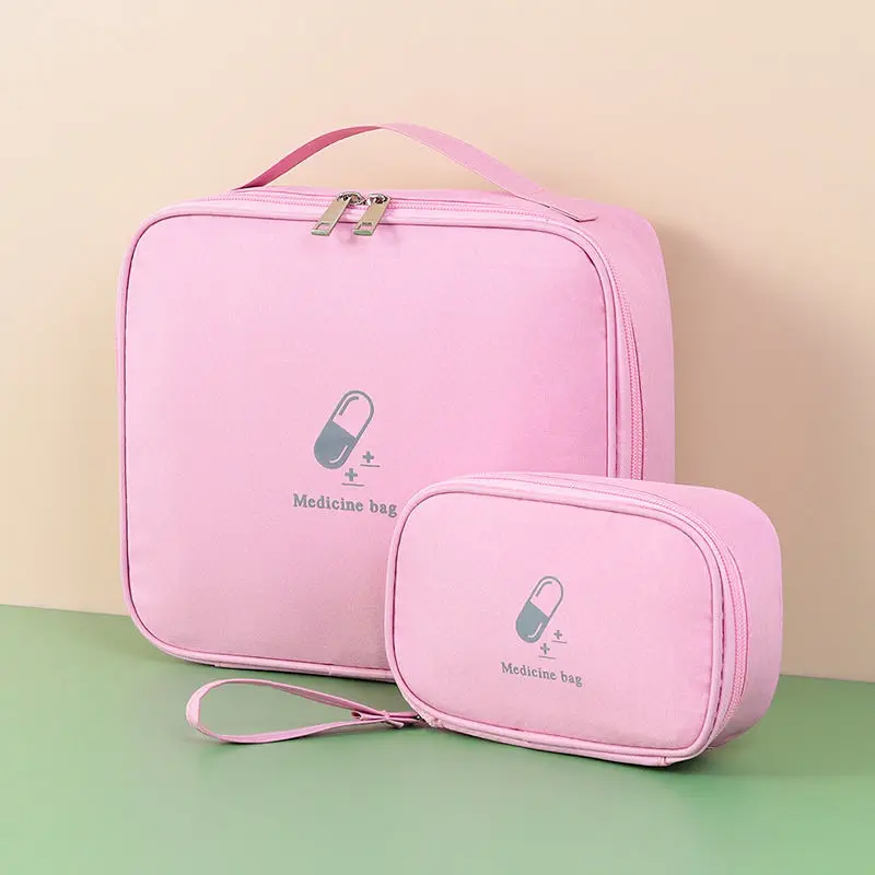 Multifunction Medicine Bag Canvas Pill Bag Fashion Cosmetic Bag Travel