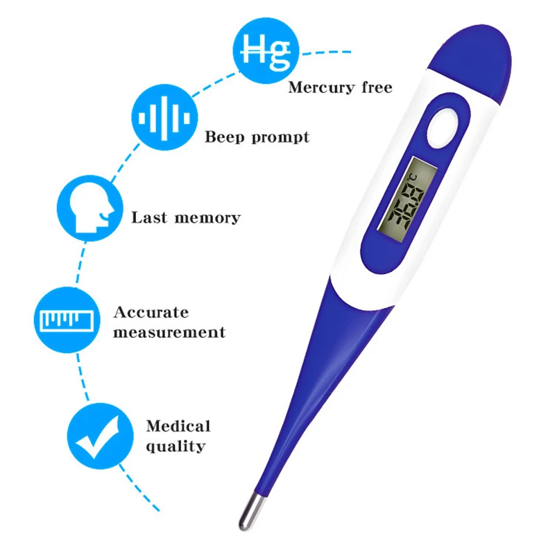 Thermometer Electronic Soft Head Digital Oral Armpit Temperature Measurement Household Adults Children Thermometers Fever