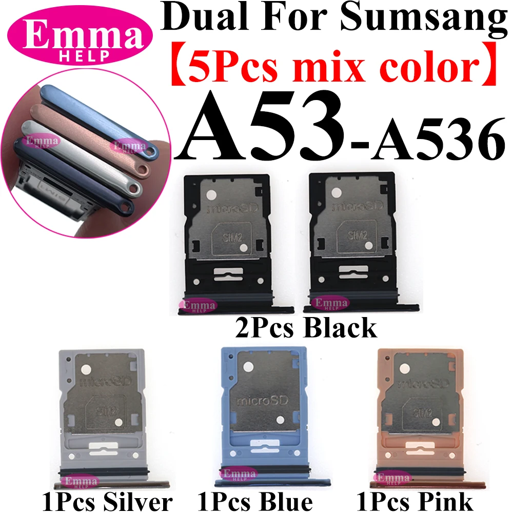5-Piece Mobile SIM Card Tray Holder Set Adapter