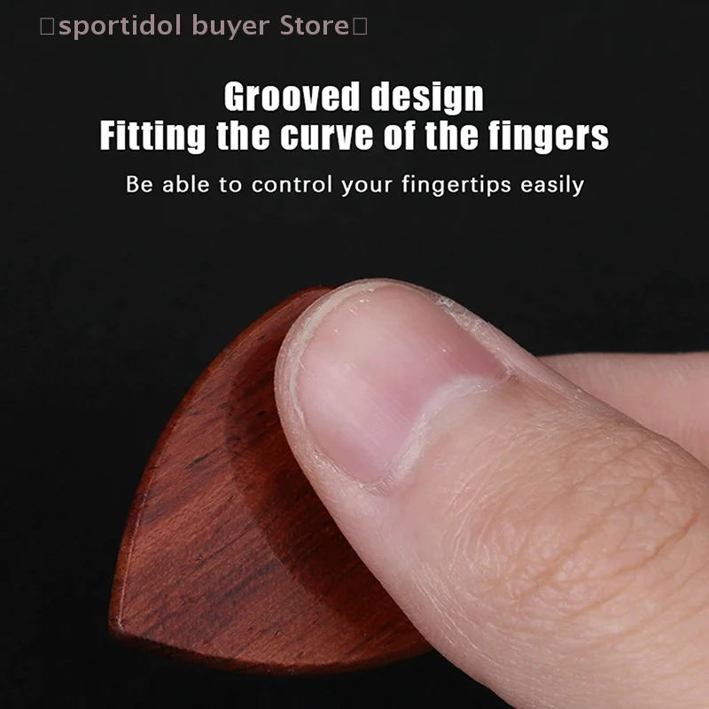 1/5Pcs Wooden Acoustic Guitar Picks Bass Ukulele Plectrum Picks Electric Guitar Can Be Drillable Pendant Gift