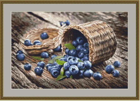 

Unprinted Arts Cross Stitch Kits Set, Blueberries 63-45 Embroidery, DIY, 14CT, Cross-Stitching, Home Decor, Top Selling