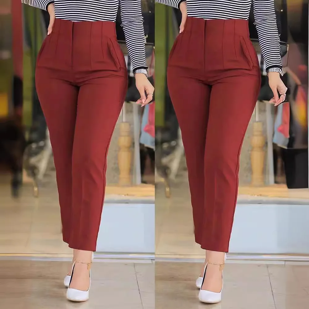 Women Formal High Waist Pants Office Wear