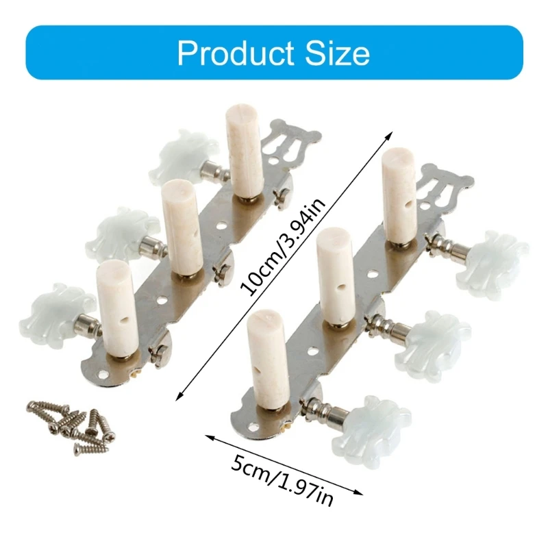 Guitar Tuning Pegs Machine Tuners pair White Machine for Head for Classic Gu