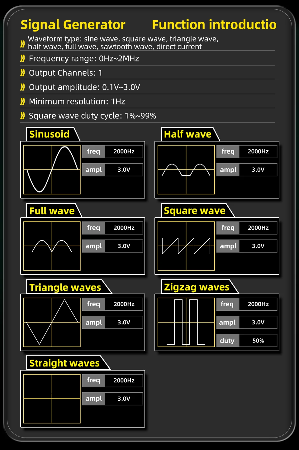 BSIDE O2 Touchscreen Oscilloscope Signal Generator Handheld 3.98-Inch 50MHz Dual Channel Digital Oscilloscope Waveform Tester