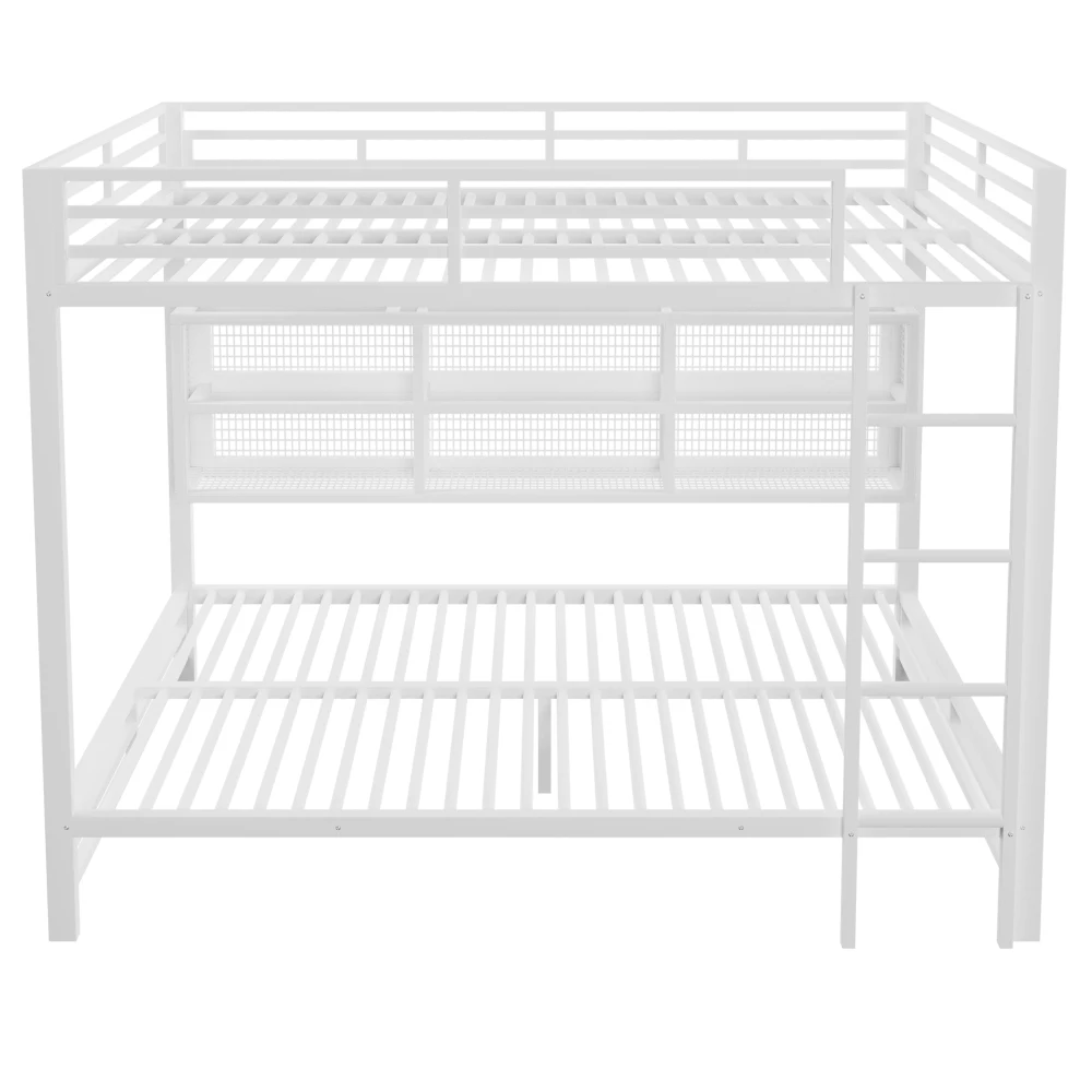 140 x 200 cm großes Etagenbett mit Aufbewahrungsschränken und LED-Licht, platzsparendes Bett für Kinder-/Jugendzimmer (ohne Matratze) – Detail 22