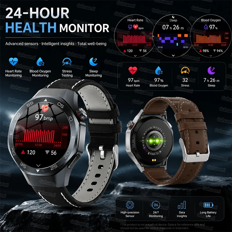 2026 New GPS Smart Watch GPS Trace Compass 3ATM Waterproof Tactics Sports Bluetooth Call Smart Watches For man For Android ios 5