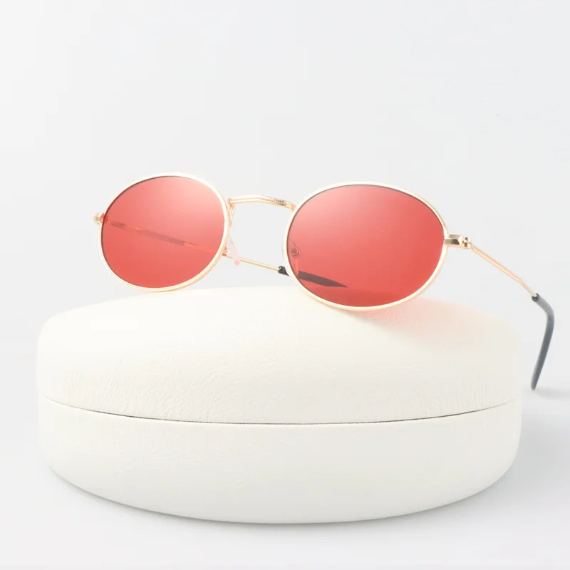 Retro Round Sunglasses Woman Vintage Brand Designer Sun Glasses Female Fashion Oval Style Small Frame Gradient Oculos De_voghion.com