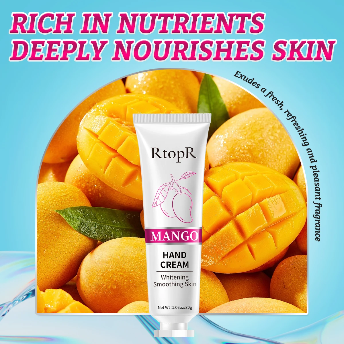 Mango Hydraterende Handcrème Hyaluronzuur Whitening Verbetert Rimpels Herstelt Doffe Ruwe Volledige Elasticiteit Voedende Handhuid_voghion.com