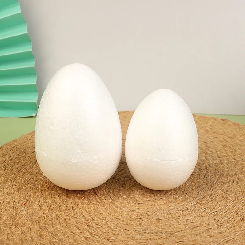 1/10 Stück Bemalbare Oster-Schaumstoffeier DIY Polystyrol Styropor Ostereier Kugel Frohe Ostern Party Deko für Zuhause DIY Kinder Geschenk – Detail 5